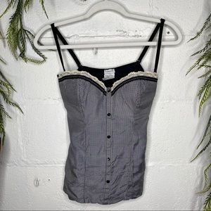 Intimissimi Houndstooth Bustier Camisole Tank SZ M
